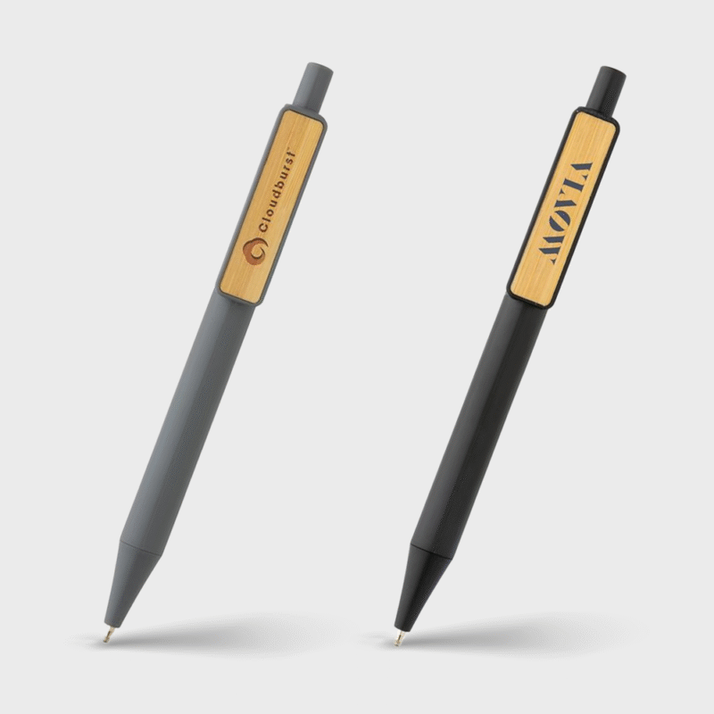 Stylo avec clip en bambou certifié GRS